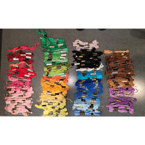 Lot of 146 Coats & Clark Embroidery Floss Skeins 18 Variegated Cross Stitch New